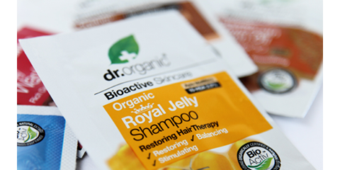 Image of dr. organic Royal Jelly Shampoo packaging