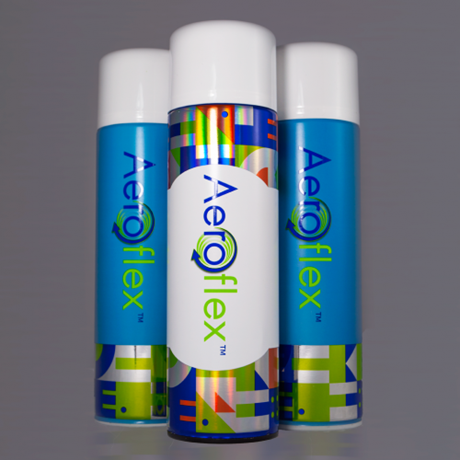 Image of three Aeroflex aerosol spray cans