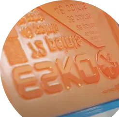 Esko logo stamped on flexo plate