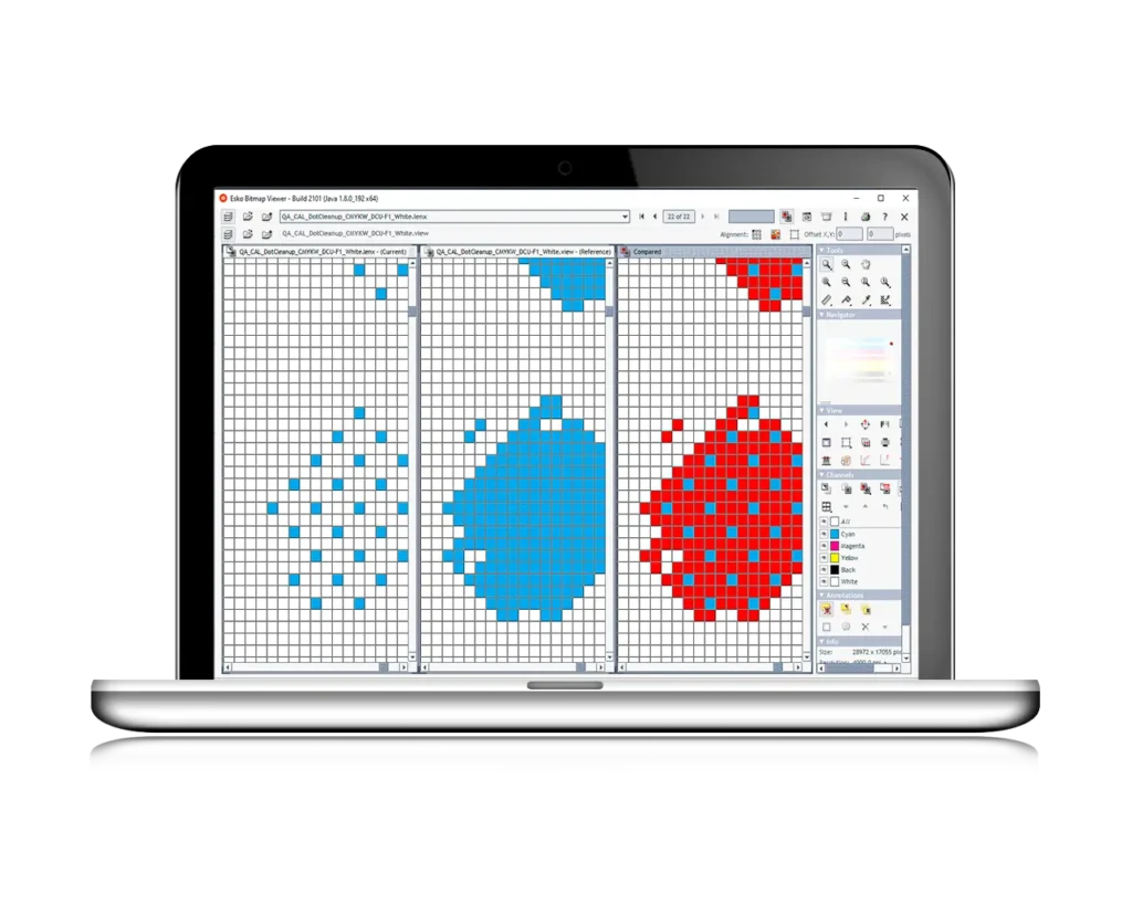 Monitor with design application on a screen