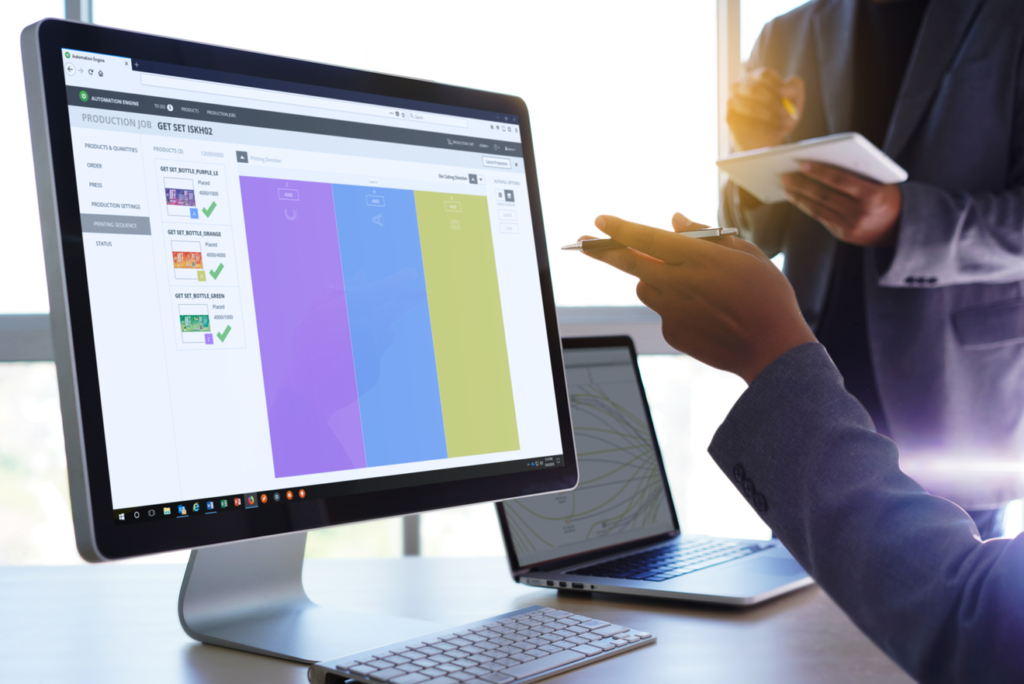 Photo of monitor displaying Automation Engine