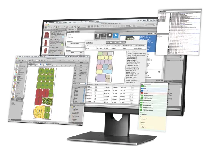 Data charts on a monitor