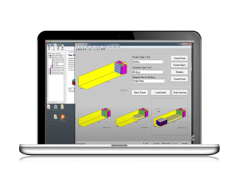 Monitor with design application on a screen