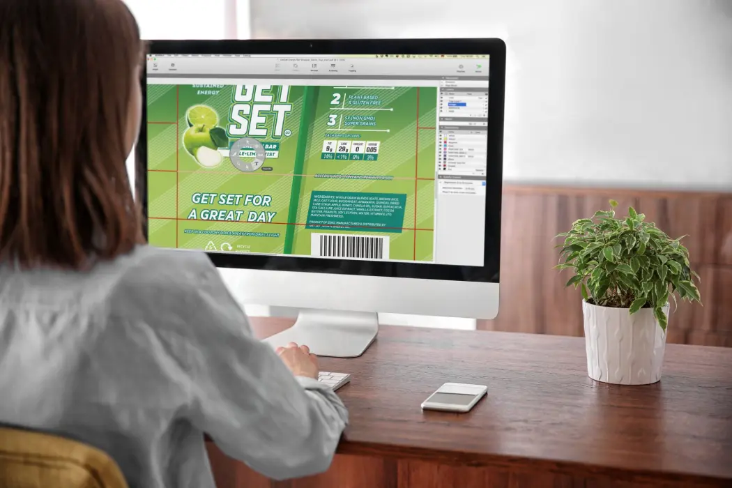 Woman working on the computer