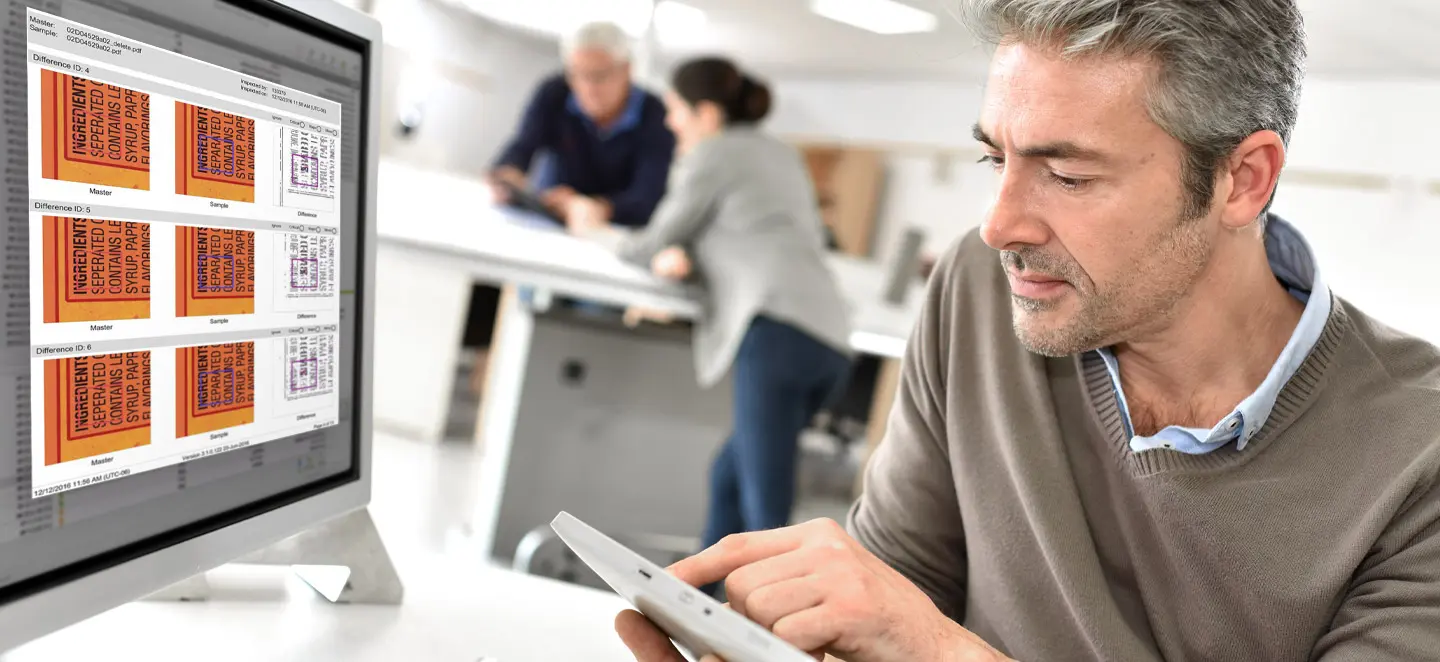 Man with a tablet in his hand