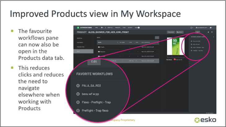 Automation Engine Improved products view in My Workspace