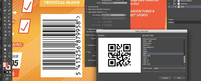 Screenshot of DeskPack Dynamic Barcodes