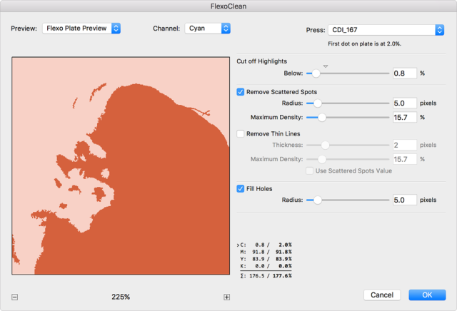 Screenshot of DeskPack Flexo Tools FlexoClean